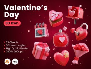 Valentine's Day 3D Icon