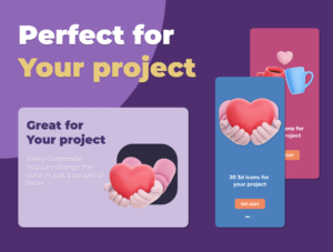 Valentine's Day 3D Icon Pack