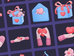 Valentine's Day 3D Icon Pack