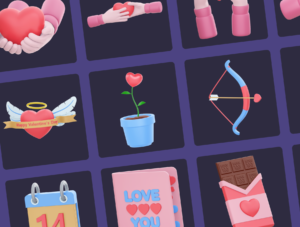 Valentine's Day 3D Icon Pack