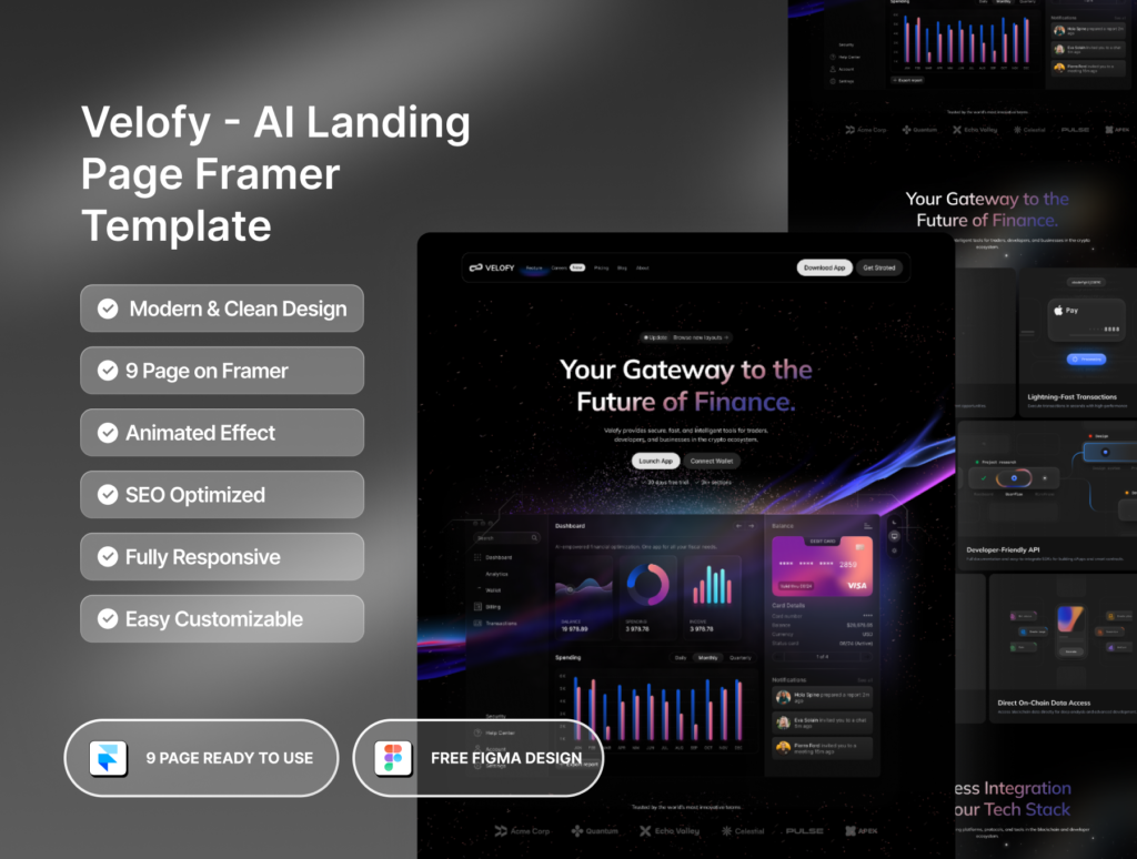 Velofy - Landing Page AI Startup & Business