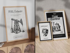 Vintage Construction Art Set