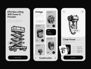 Vintage Construction Art Set