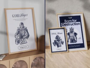 Vintage Game Illustration Set