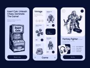 Vintage Game Illustration Set