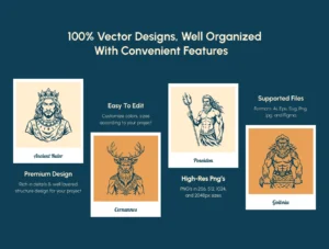 Vintage God Vector Illustration
