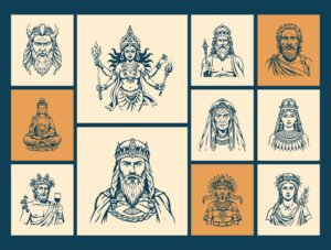 Vintage God Vector Illustration