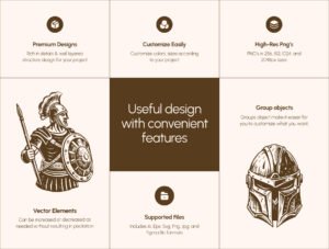 Vintage History Art Illustration Set