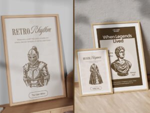 Vintage History Art Illustration Set