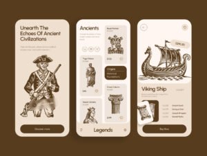 Vintage History Art Illustration Set
