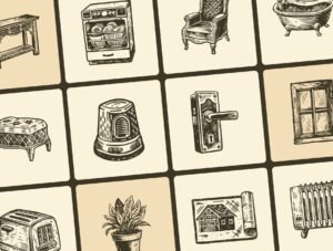 Vintage Home Illustration Set