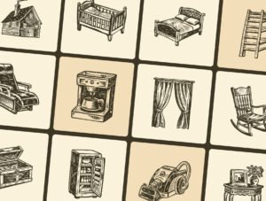Vintage Home Illustration Set