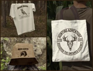 Vintage Hunting Art Illustration Set