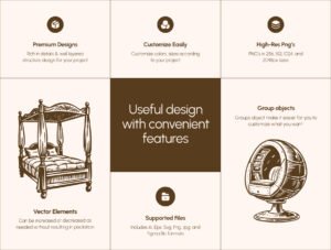 Vintage Interior illustration Set