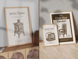 Vintage Interior illustration Set