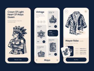 Vintage Maya Icon Set