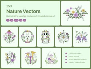 Vintage Nature Illustration Bundle