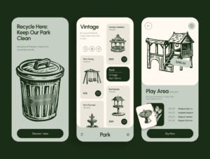 Vintage Park Illustration Set