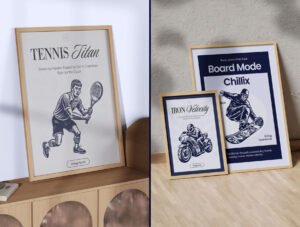 Vintage Sports Illustration Set
