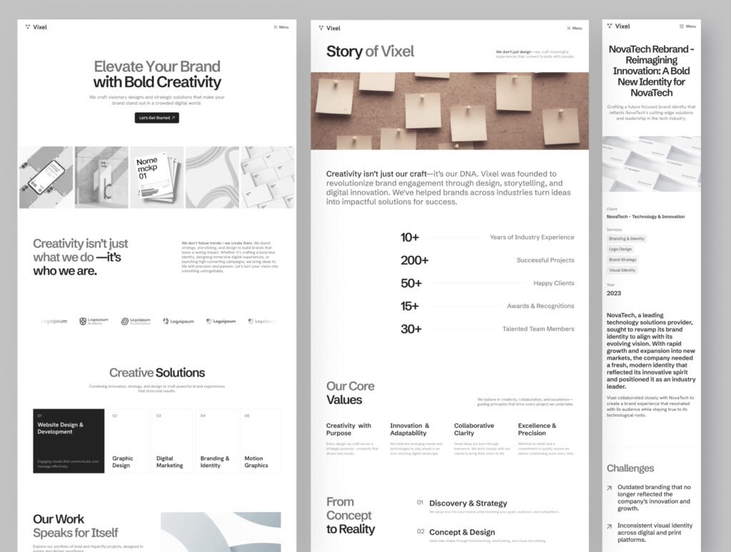 Vixel - Creative Agency Website Framer Template