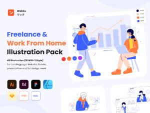 Wakku - Freelance & Work From Home Illustration