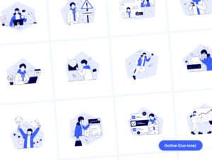 Wakku v2- Work Activities & Daily Life Illustration Pack