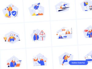 Wakku v2- Work Activities & Daily Life Illustration Pack