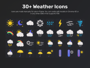 Weather 3D Icon Set