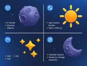 Weather 3D Illustrations