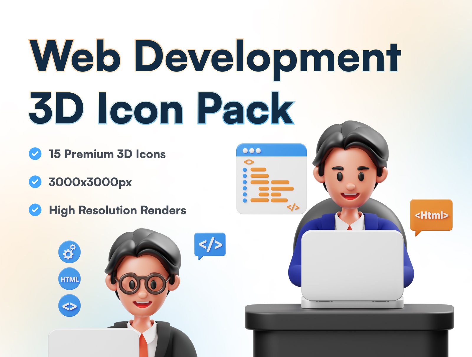 Web Development 3D Illustration