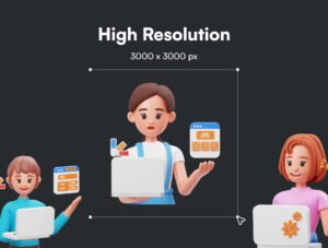 Web Development 3D Illustration
