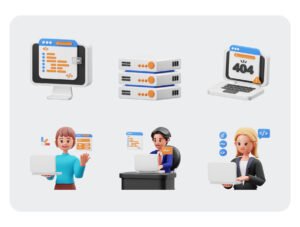 Web Development 3D Illustration