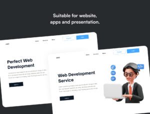 Web Development 3D Illustration
