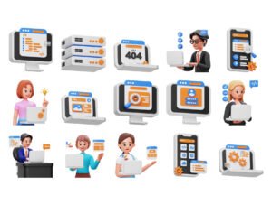 Web Development 3D Illustration