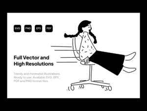 Woman Club Notion Illustrations