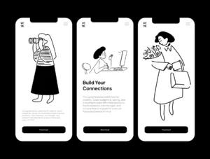 Woman Club Notion Illustrations