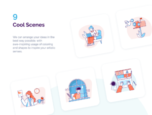 Work From Home Illustration Kit