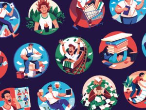 Workaholics Characters Illustrations