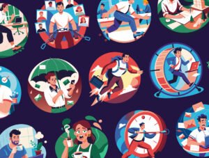 Workaholics Characters Illustrations