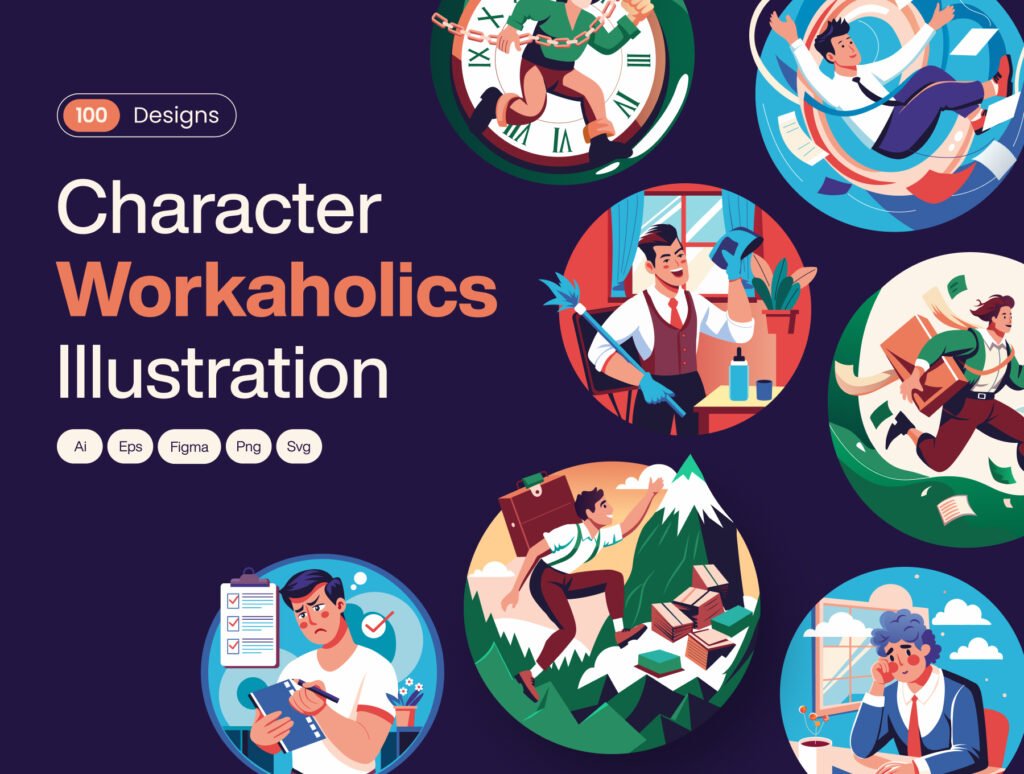 Workaholics Characters Illustrations