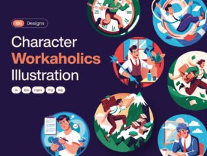 Workaholics Characters Illustrations
