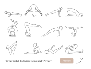 Yoga Continuous Line Illustrations