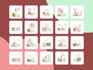 Yoga Poses Illustration Pack