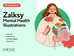 Zalksy Mental Health Illustrations