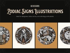Zodiac Signs Illustration Set