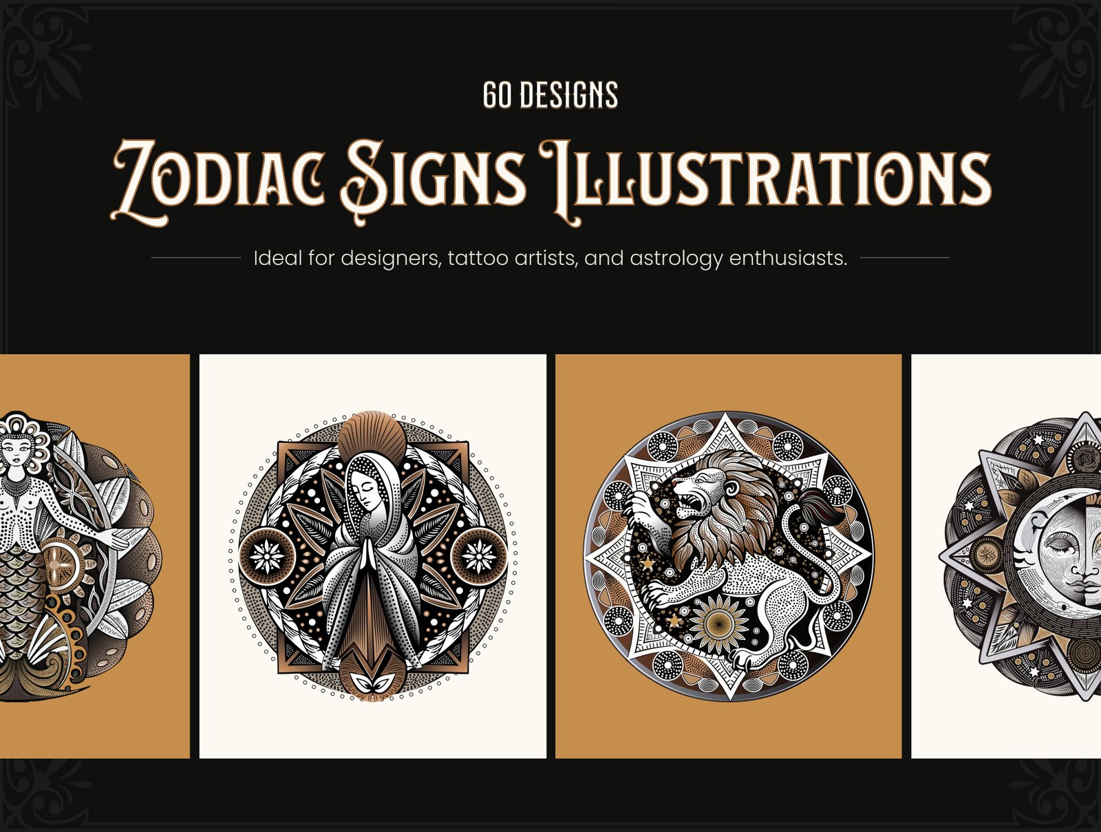Zodiac Signs Illustration Set