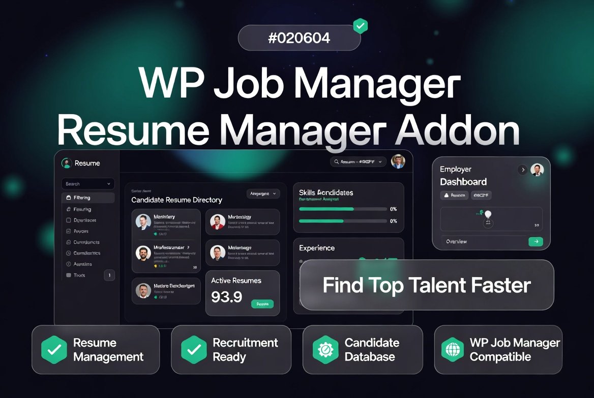WP Job Manager Resume Manager Addon 2.2.0 – WordPress Resume & Candidate Management Plugin