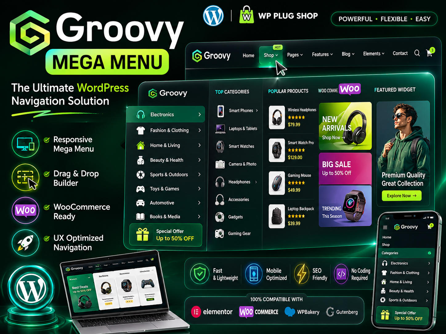 Groovy Mega Menu – Responsive WordPress Mega Menu Builder Plugin