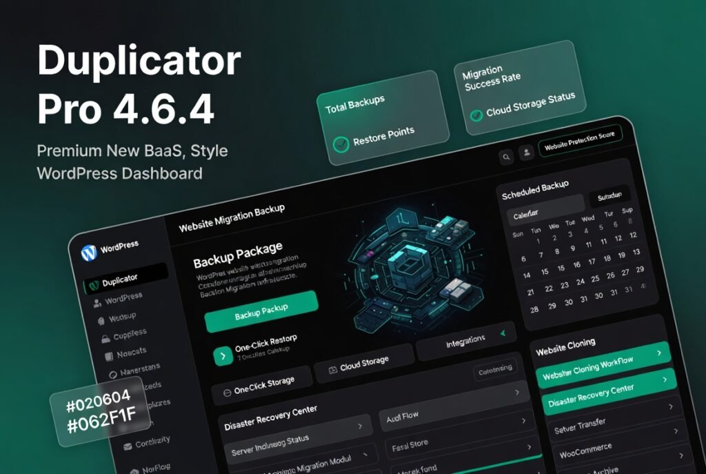 Duplicator Pro 4.6.4 – WordPress Site Migration, Backup, Clone & Restore Plugin