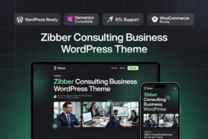 Zibber Consulting Business WordPress Theme for Elementor & RTL Websites